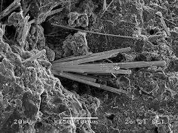 foto al microscopio SEM di cristalli di Orlandiite - dall'archivio AMI