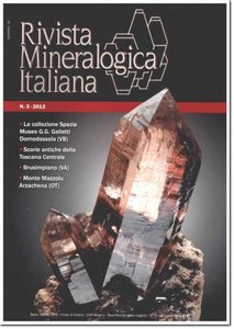 Numero della RMI contenente articolo sui minerali di M.Mazzolu